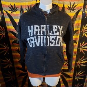 Harley Davidson Indy zip up hooded sweatshirt